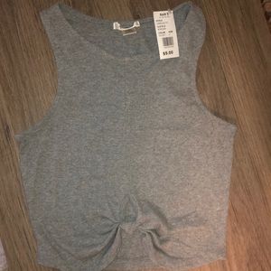 Gray Crop Top